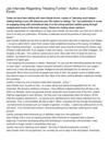 Job Interview Regarding _Heading Further _ Author Jean-Claude Koven