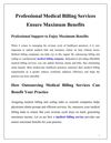 Professional Medical Billing Services Ensure Maximum Benefits