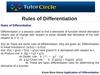Rules of Differentiation