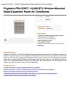 Frigidaire FRA103KT1 10,000 BTU Window-Mounted Slider Casement Room Air Conditioner