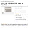 Sharp 8,000 BTU ENERGY STAR Window Air Conditioner