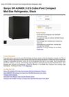 Sanyo SR-A2480K 2-2 5-Cubic-Foot Compact Mid-Size Refrigerator, Black