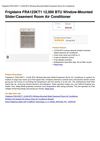 Frigidaire FRA123KT1 12,000 BTU Window-Mounted Slider Casement Room Air Conditioner