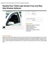 Weathertech 72332 Light Smoke Front And Rear Side Window Deflector