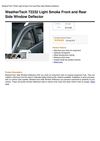 Weathertech 72232 Light Smoke Front And Rear Side Window Deflector