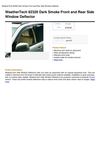 Weathertech 82320 Dark Smoke Front And Rear Side Window Deflector
