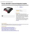 Pioneer GM-6500F 4-Channel Bridgeable Amplifier