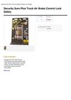Security Sure Plus Truck Air Brake Control Lock Safety
