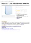 Magic Chef 2.4 Cu Ft Refrigerator White MCBR240W