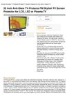 52 Inch Anti-Glare TV-Protectortm Stylish TV Screen Protector For LCD, LED Or Plasma TV