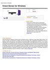 Kinect Sensor For Windows