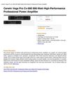 Cerwin Vega Pro Cv-900 900-Watt High-Performance Professional Power Amplifier