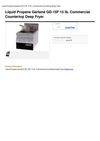 Liquid Propane Garland GD-15F 15 Lb. Commercial Countertop Deep Fryer