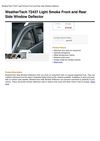 Weathertech 72437 Light Smoke Front And Rear Side Window Deflector