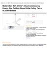 Modern Fan ALT-GW 52 Altus Contemporary Energy Star Outdoor Gloss White Ceiling Fan W BL52WH Blades