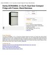 Danby DCR326BSL 3.1-Cu.Ft. Dual Door Compact Fridge With Freezer, Black Stainless