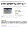 Frigidaire FRA25ESU2 25,000 BTU Cool 16,000 BTU Heat Heavy Duty Window Air Conditioner With Heat