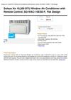 Soleus Air 10,200 BTU Window Air Conditioner With Remote Control, SG-WAC-10ESE-F, Flat Design