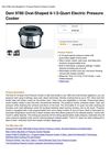 Deni 9780 Oval-Shaped 8-1 2-Quart Electric Pressure Cooker