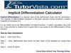 Implicit Differentiation Calculator.