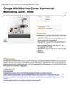 Omega J8004 Nutrition Center Commercial Masticating Juicer, White