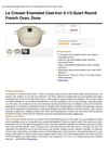 Le Creuset Enameled Cast-Iron 5-1 2-Quart Round French Oven, Dune