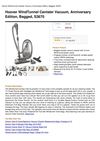 Hoover Windtunnel Canister Vacuum, Anniversary Edition, Bagged, S3670