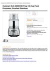 Cuisinart DLC-2009CHB Prep 9 9-Cup Food Processor, Brushed Stainless