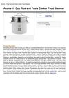 Aroma 18 Cup Rice And Pasta Cooker Food Steamer