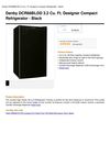 Danby DCR88BLDD 3.2 Cu. Ft. Designer Compact Refrigerator - Black