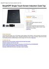 Berghoff Single Touch Screen Induction Cook Top