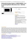 Kitchenaid Architect Series II KCMS1555SSS 1.5 Cu. Ft. Countertop Built-In Microwave Oven - Stainless