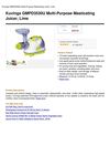Kuvings GMPD3530U Multi-Purpose Masticating Juicer, Lime