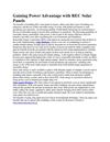 Gaining Power Advantage with REC Solar Panels