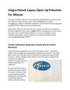 Viagra Patent Lapses Open Up Potential For Misuse