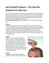 Hair Growth Products The Top Five Solutions For Hair Loss