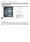 Weathertech 82499 Dark Smoke Front And Rear Side Window Deflector