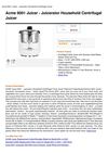 Acme 6001 Juicer - Juicerator Household Centrifugal Juicer