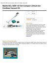 Makita BCL180W 18-Volt Compact Lithium-Ion Cordless Vacuum Kit