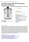 Acme 6001 Juicerator 550-Watt Juice Extractor, Quite White And Stainless