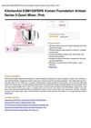 Kitchenaid KSM150PSPK Komen Foundation Artisan Series 5-Quart Mixer, Pink