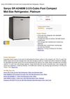 Sanyo SR-A2480M 2-2 5-Cubic-Foot Compact Mid-Size Refrigerator, Platinum