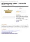 Le Creuset Enameled Cast-Iron 3-1 2-Quart Oval Wide French Oven, Dune