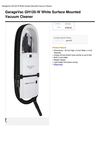 Garagevac GH120-W White Surface Mounted Vacuum Cleaner