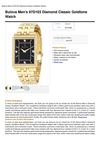 Bulova Men's 97D103 Diamond Classic Goldtone Watch