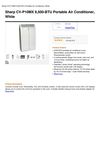 Sharp CV-P10MX 9,500-BTU Portable Air Conditioner, White
