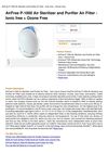 Airfree P-1000 Air Sterilizer And Purifier Air Filter - Ionic Free + Ozone Free