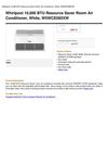Whirlpool 10,000 BTU Resource Saver Room Air Conditioner, White, W5WCE085XW