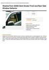 Weathertech 82093 Dark Smoke Front And Rear Side Window Deflector