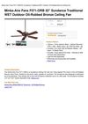 Minka-Aire Fans F571-ORB 52 Sundance Traditional WET Outdoor Oil-Rubbed Bronze Ceiling Fan